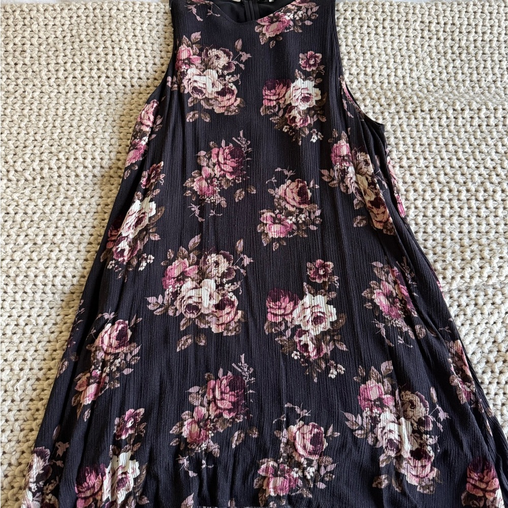 Dainty Hooligan Navy Floral Dress with Pink & Cream Accents